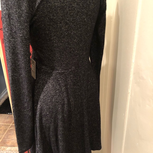 Express NWT Black Grayish long sleeve S Dress - Picture 3 of 7